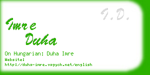 imre duha business card